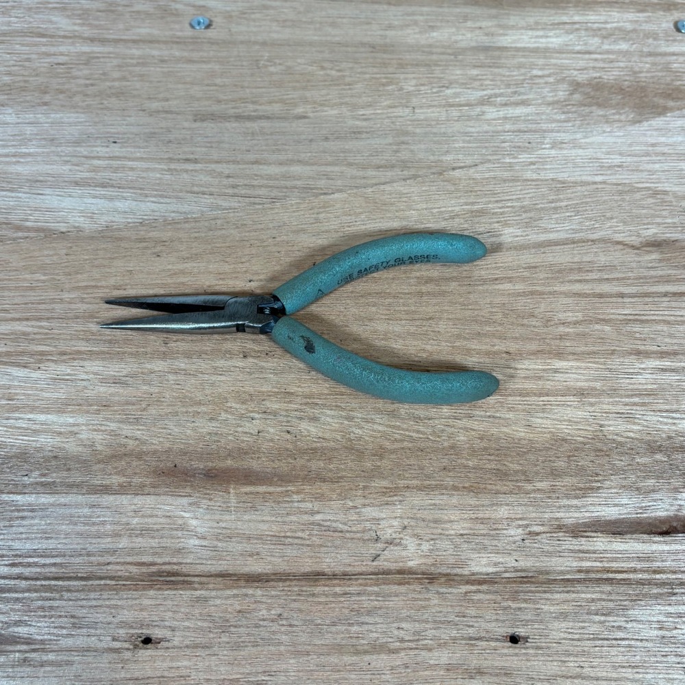 Xcelite 32CG Long Nose Pliers Static Dissipative Teal Grip‎ USA Made 5 Inch Tool